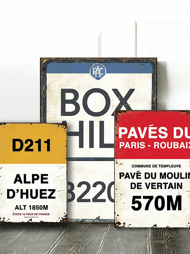 tour de France cycling road sign