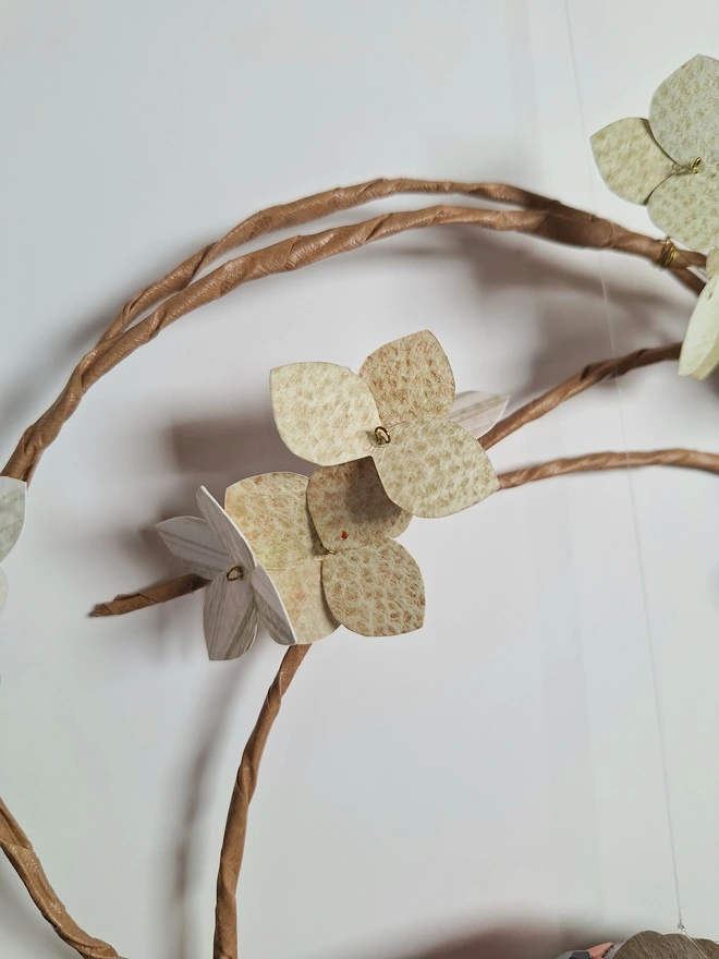 green hydrangea paper flowers