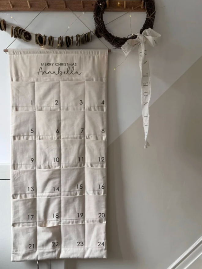 Embroidered Advent Calendar. An advent calendar in Style 2