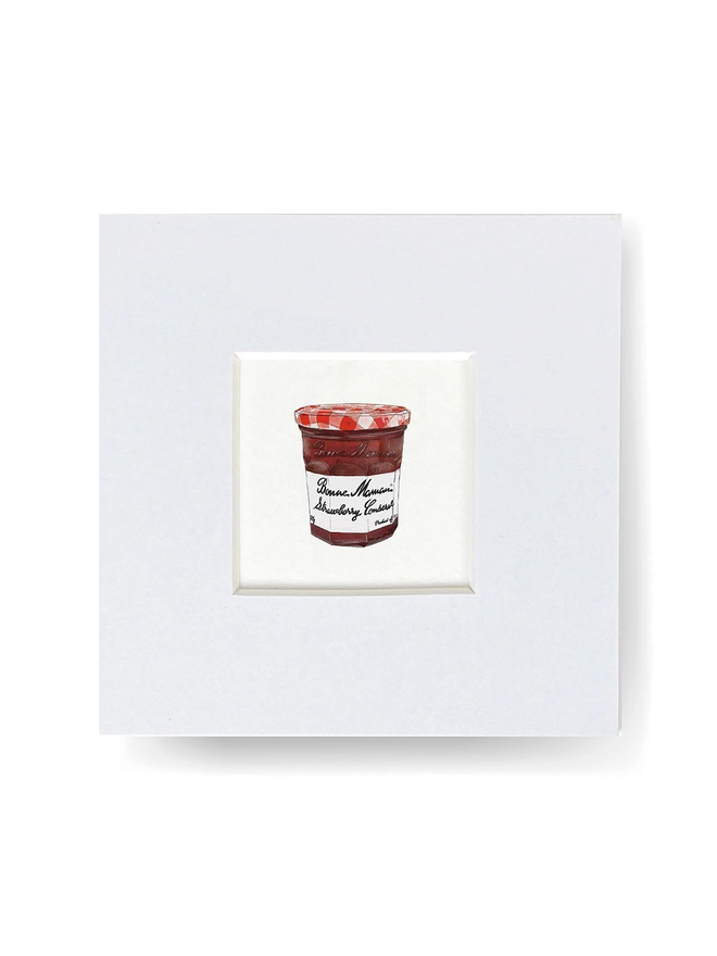 bonne maman strawberry jam mini print