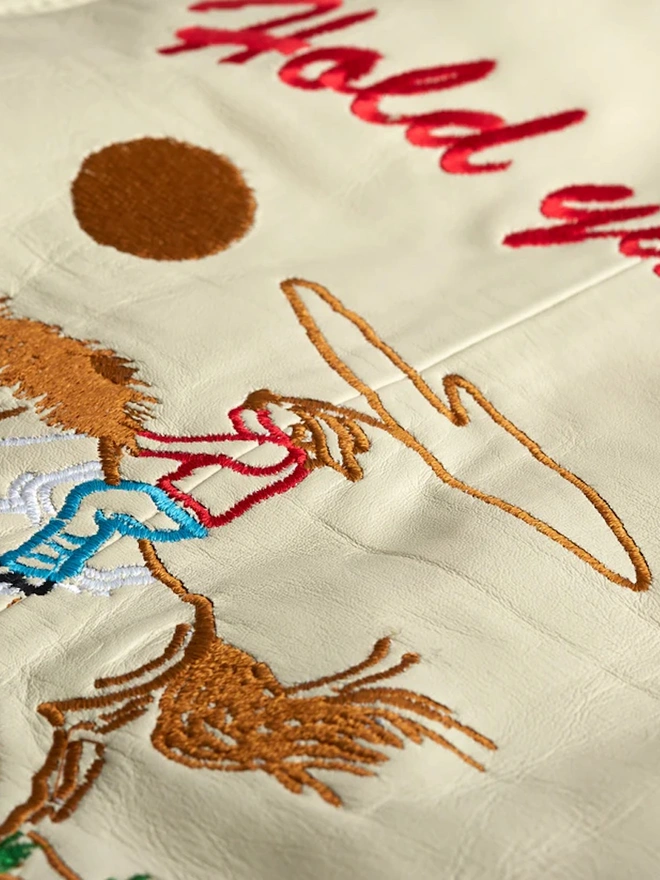 'Hold Ya Horses' Cream Leather Vest