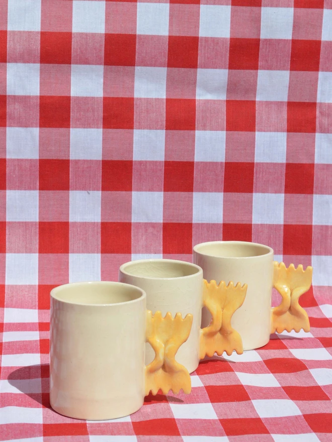 Farfalle pasta espresso cup