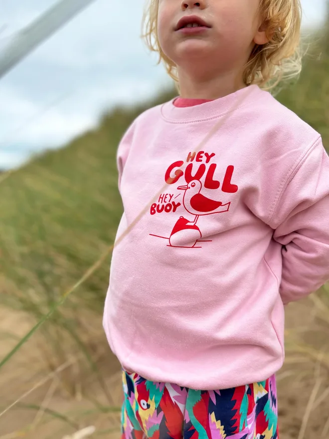 Hey Gull Hey Buoy Kids Sweatshirt by hello DODO