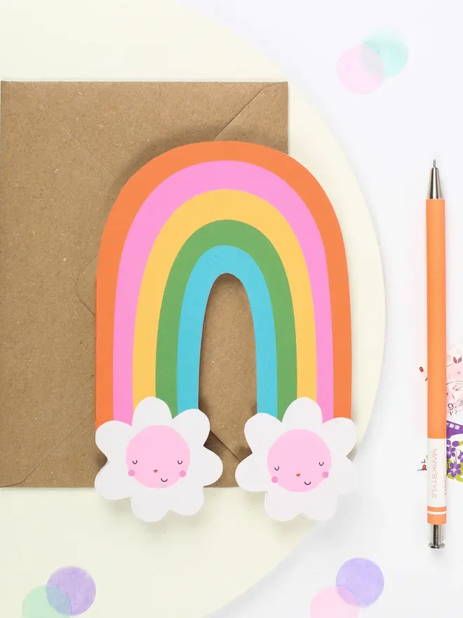 Rainbow Blossom Greeting Card