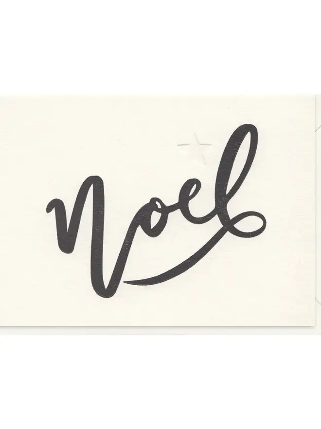 Letterpress Printed 'Noel' Handcrafted Card 