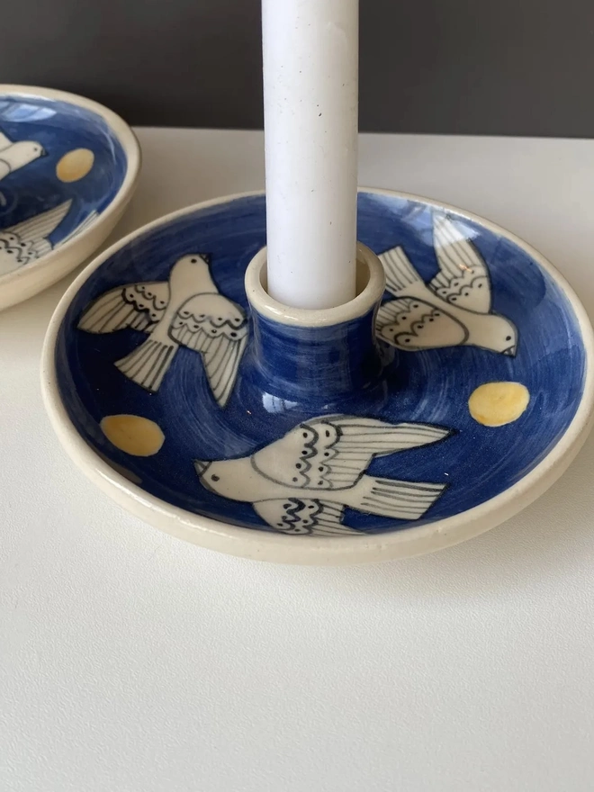Handmade Stoneware Candle Holder