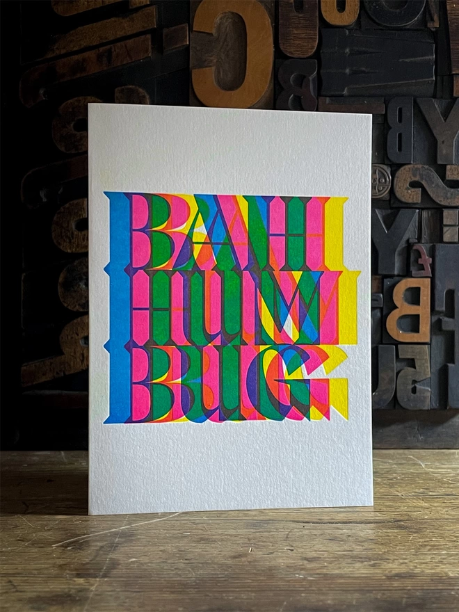 Bah Humbug! | Vibrant Christmas Letterpress Card