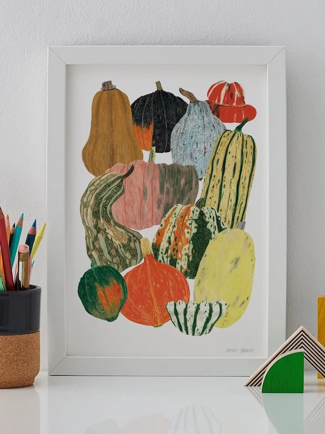 Squash Vegetable Print
