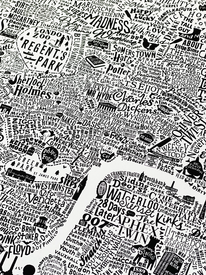 The Culture Map Of London, detail shot