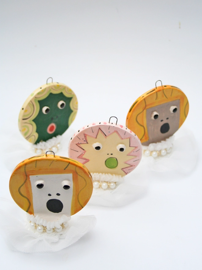 Ceramic Christmas tree Decoration of Choir Boy handmade