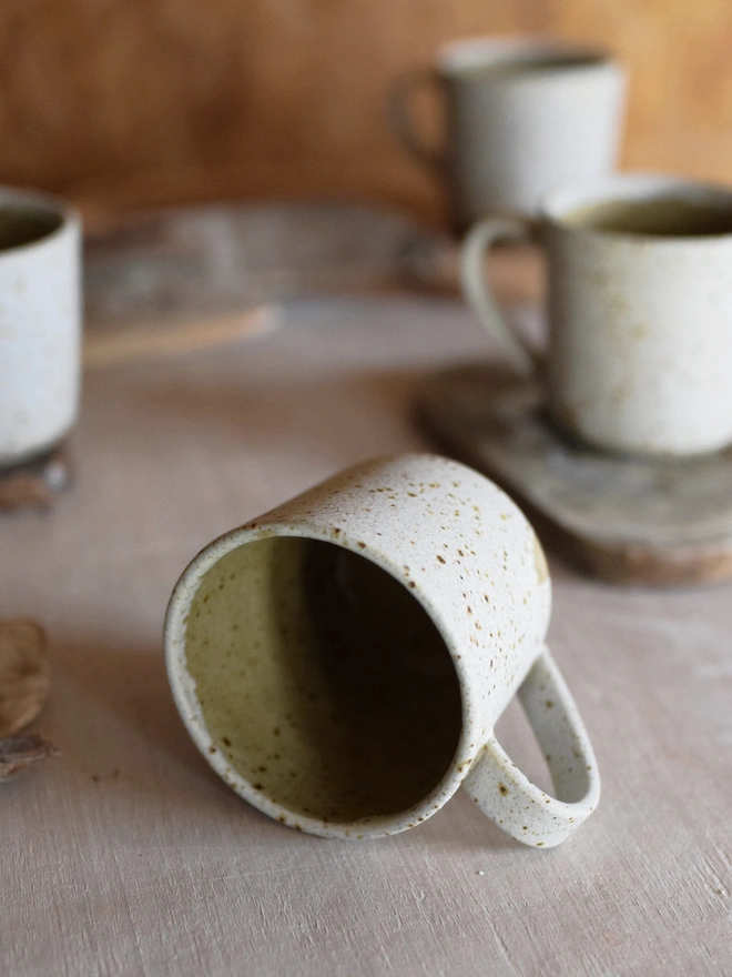 speckled stoneware mug