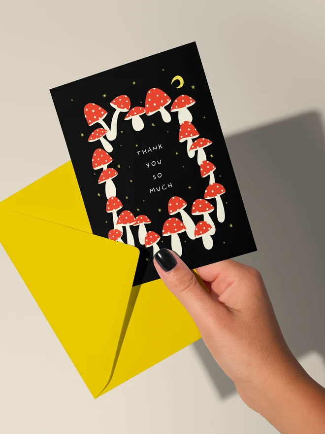 'Thank You So Much' Mushroom Thank You Card