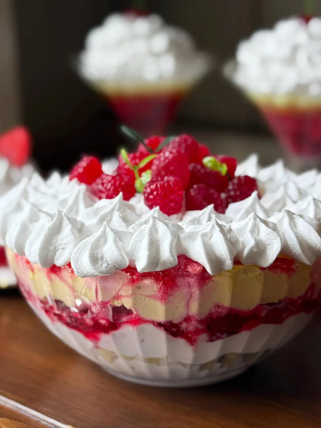 Fake jelly trifle