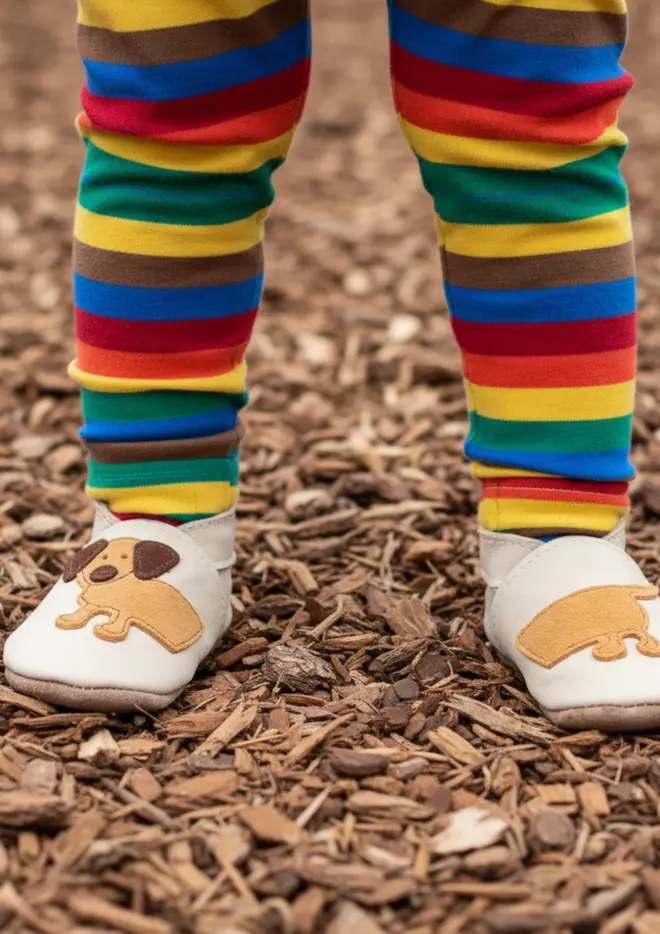 Doggy baby shoes with Dash design