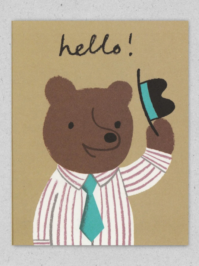 Hello mr bear card