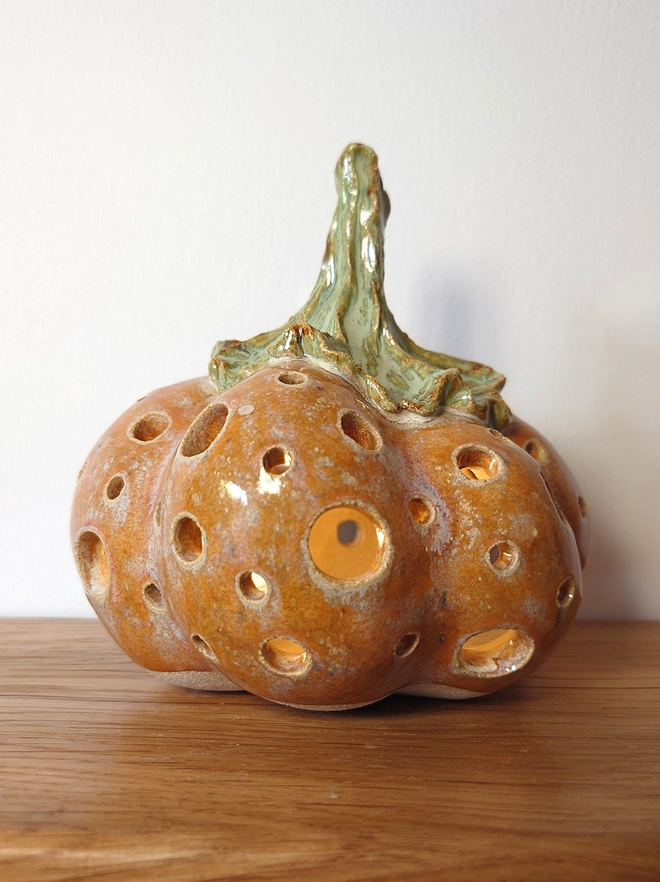 Pumpkin Tea Light Candle Lantern