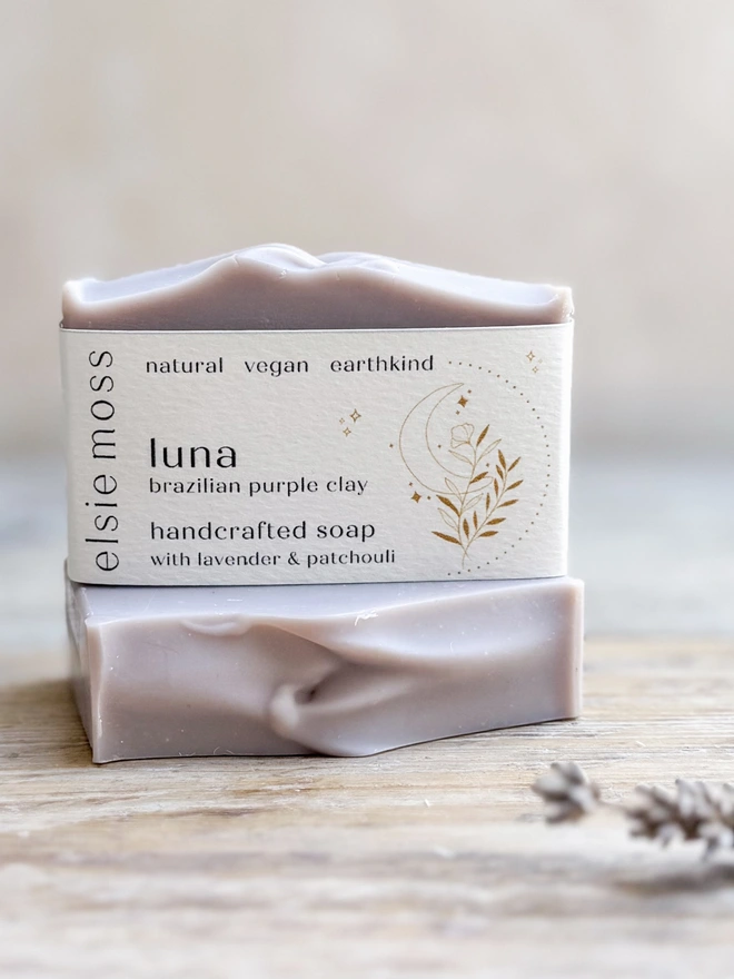 luna - lavender and patchouli natural soap bar