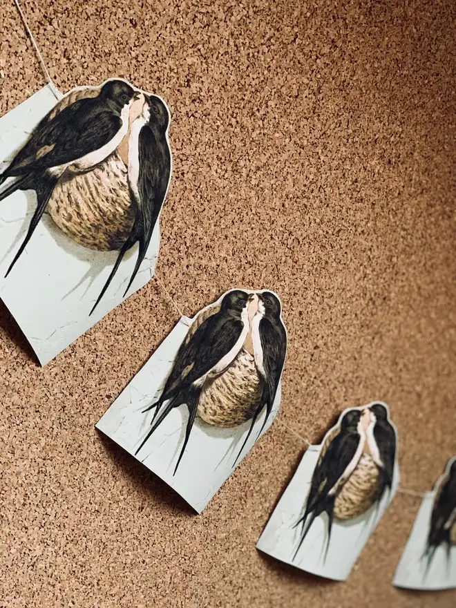 Swallow bunting garland