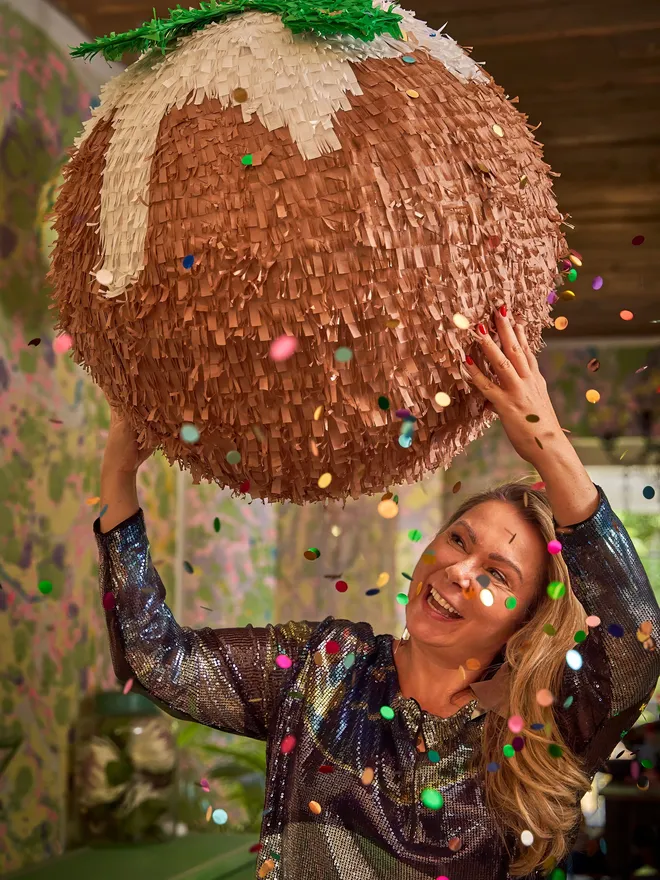 Christmas pudding pinata