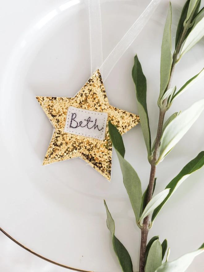 Personalised Christmas Star Tags