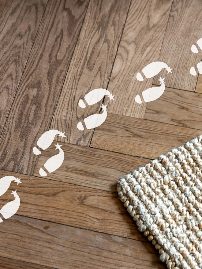 elf footprint stickers