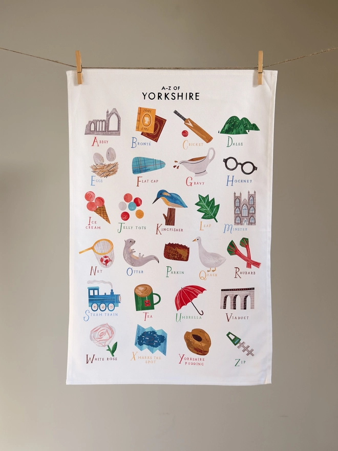 A-Z Yorkshire Tea Towel