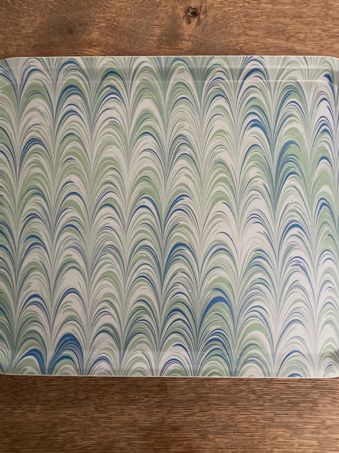 Tray. A marbled grey tray.