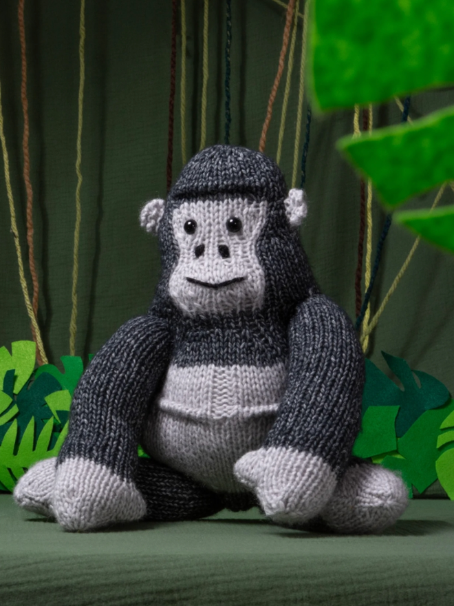Gorilla Knitting Kit. A knitted gorilla.