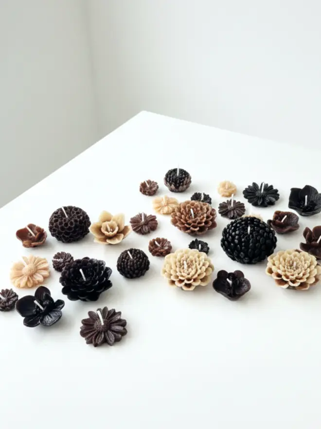 Floating Candles - Earth Tones