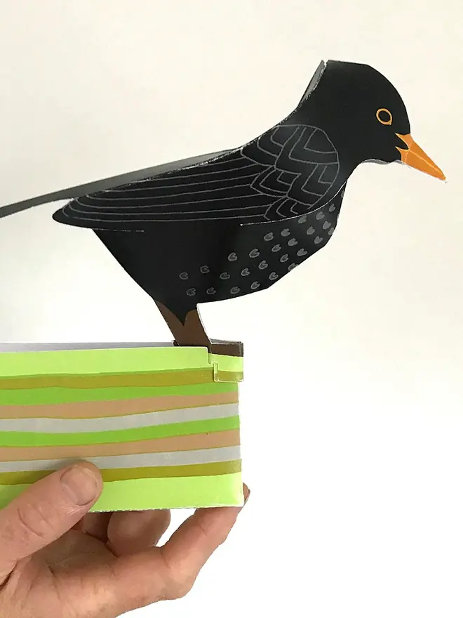 3d blackbird pop out card