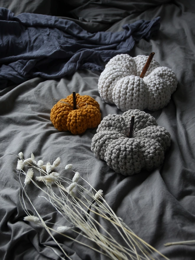 crocheted pumpkins Zuri House 