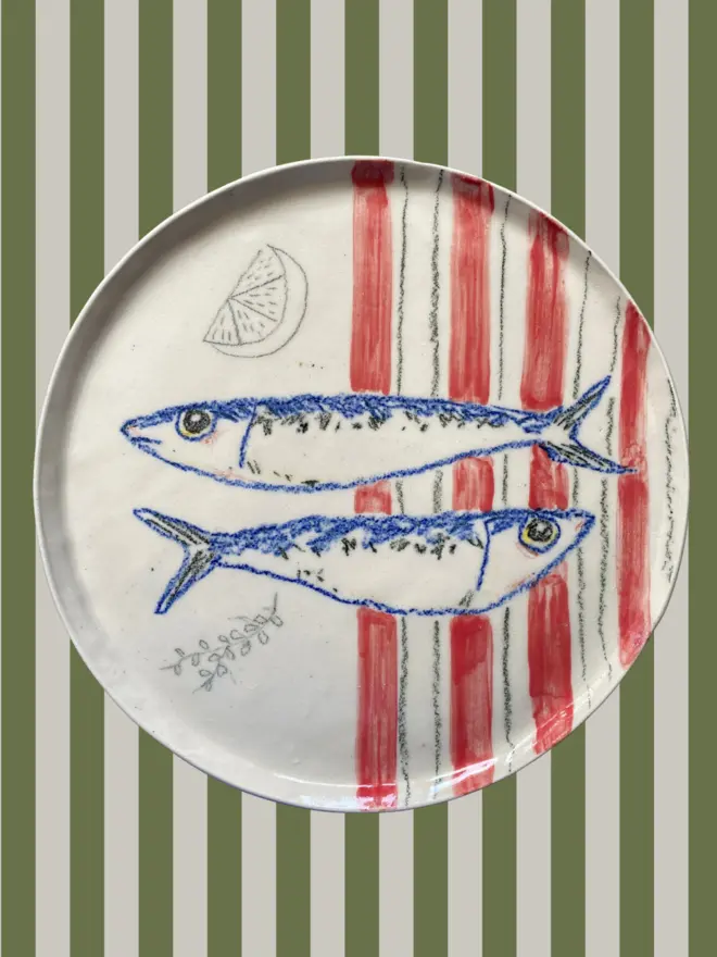 plate with sardines