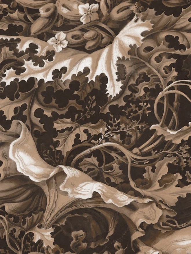 Labyrinth In Oak Wallpaper