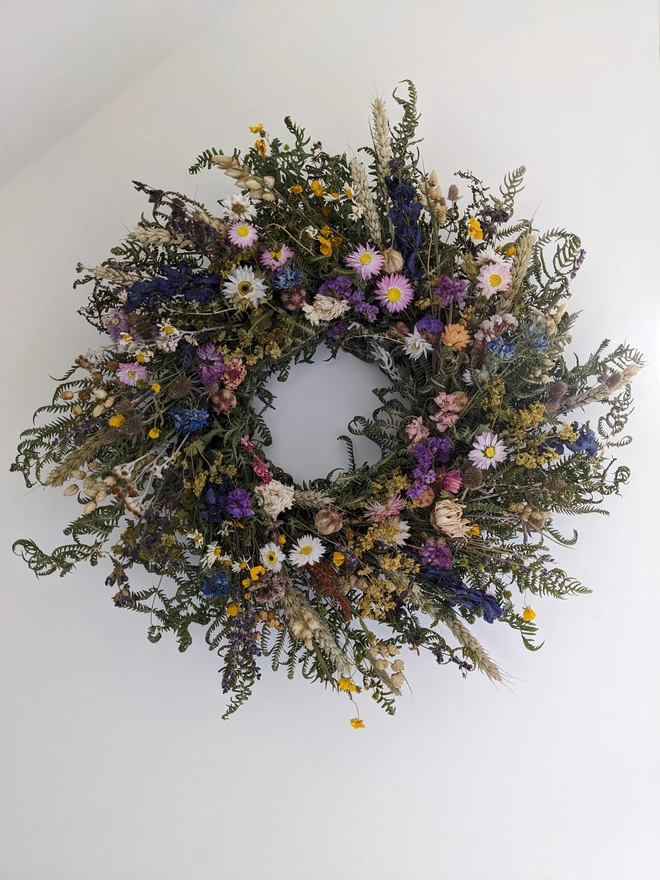 meadow flowers wreath