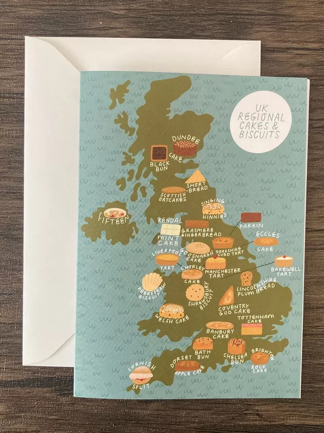 Regional Cakes & Biscuits Greetings Card