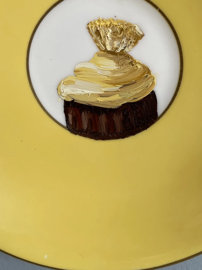 detail of chocolate painting