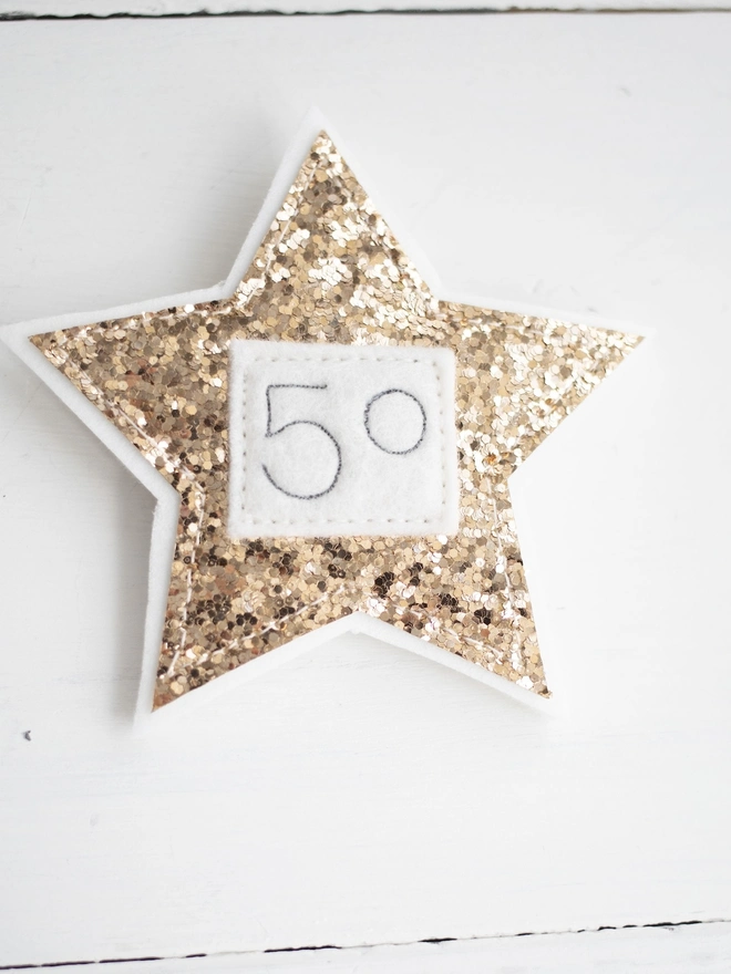 Personalised Glitter Magnetic Birthday Age Badges