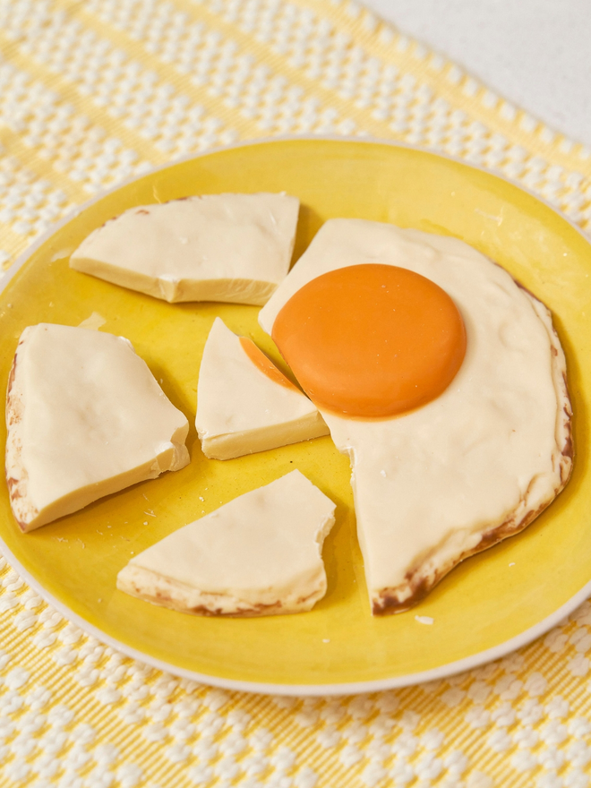 Giant fried egg Easter chocolate