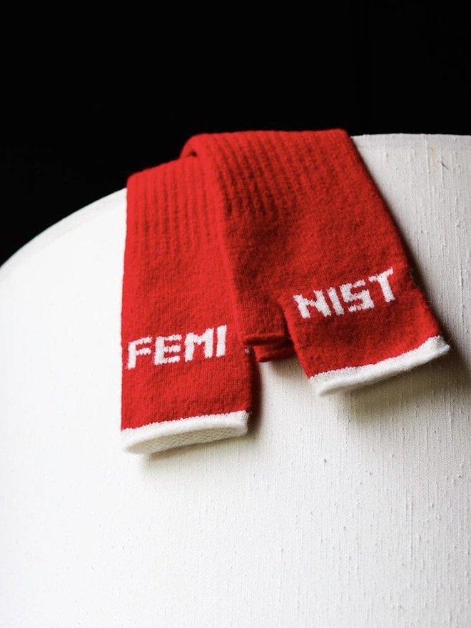 "Feminist" Fingerless Gloves 