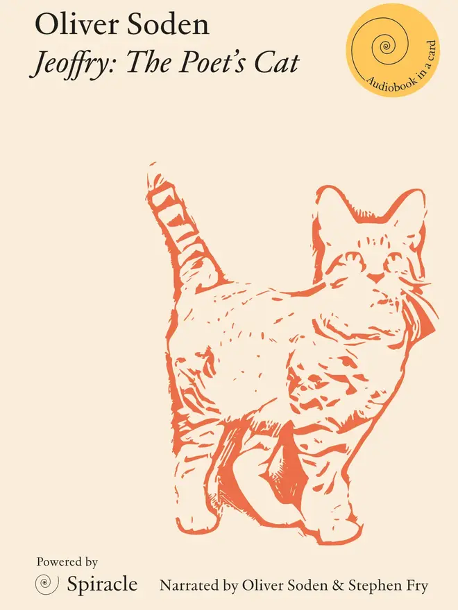 Jeoffry: The Poet's Cat By Oliver Soden Audiobook In A Card, close up. 