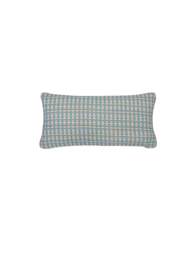 blue oblong cushion