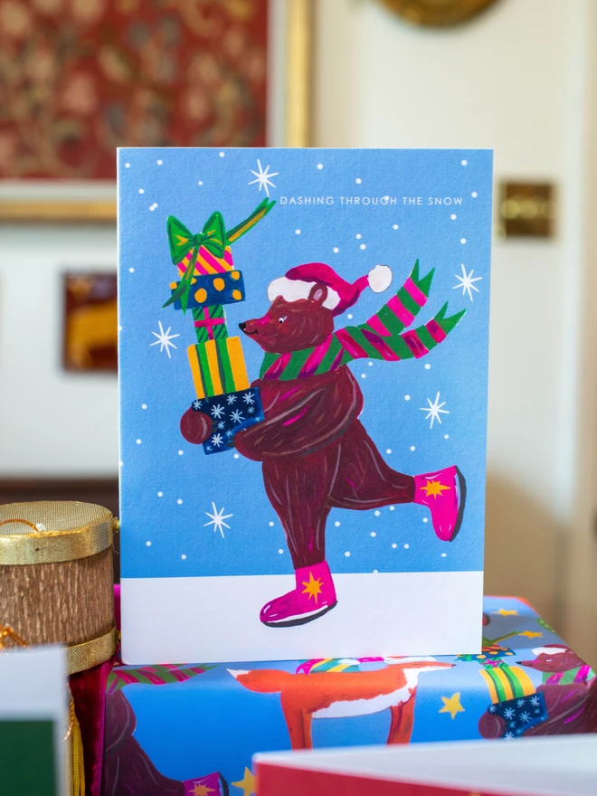 bear christmas card
