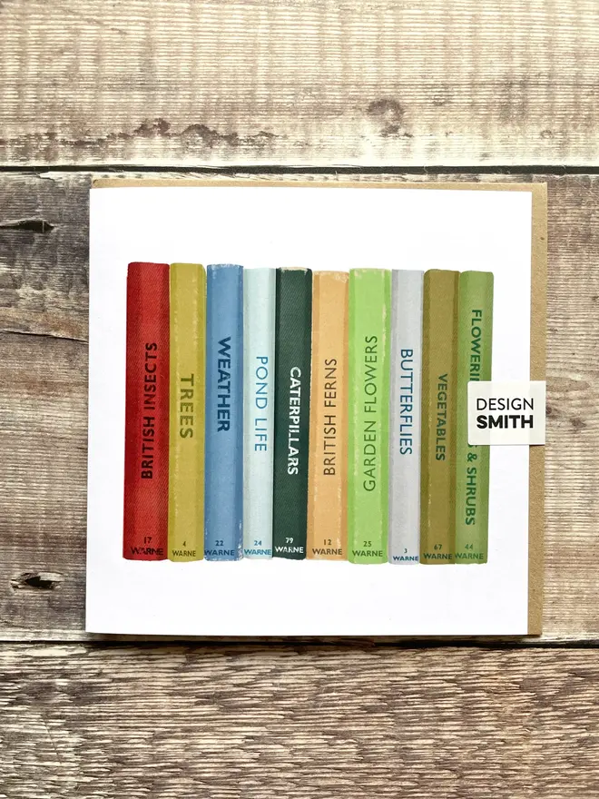 Observer Gardening Books Blank Greetings Card