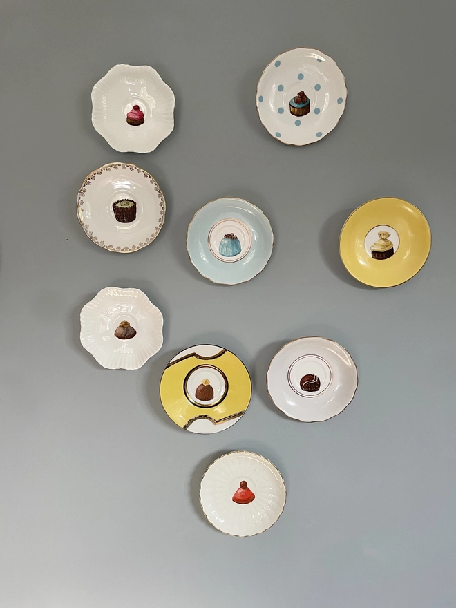 choc saucer wall display