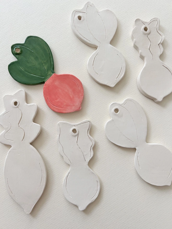 small red radish ornament