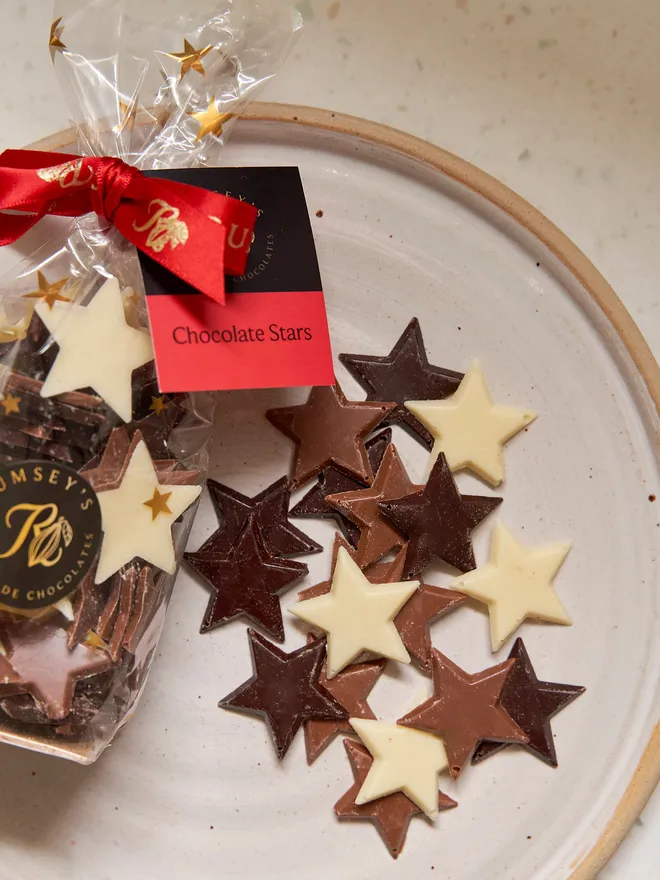 Festive Christmas chocolate stars