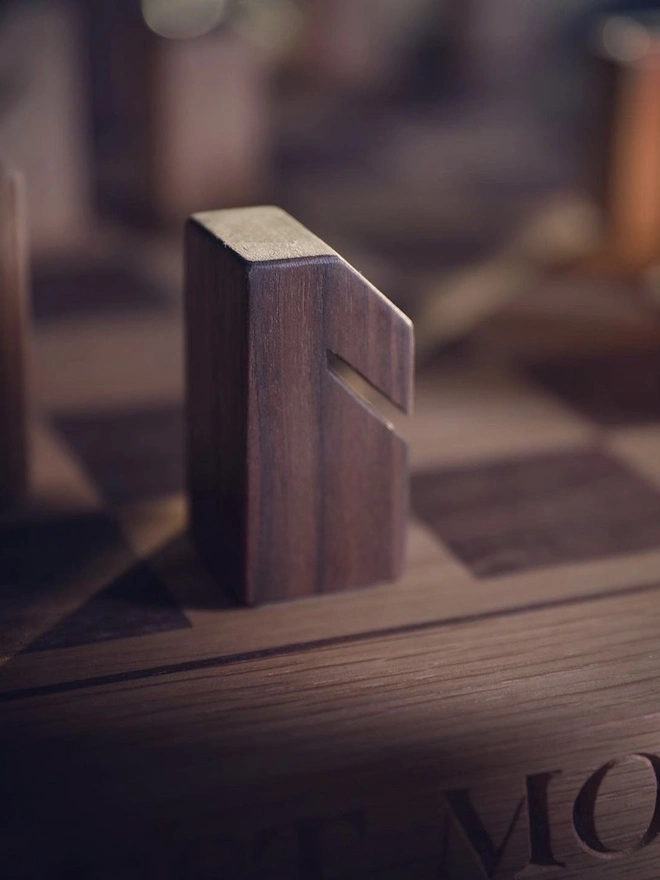 Personalised Oak Chess Board 