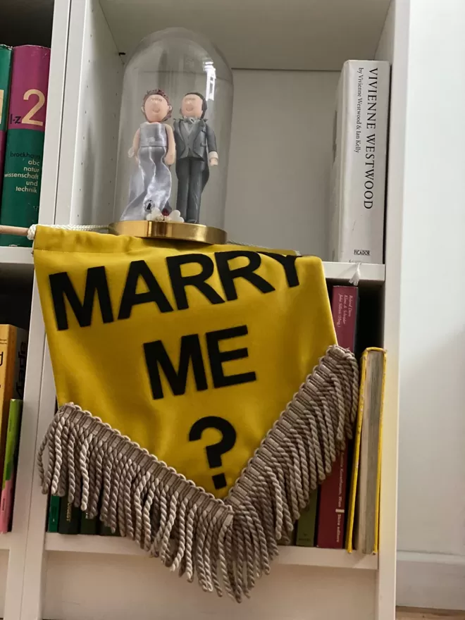 'Marry Me' Mini Velvet Wall Hanging