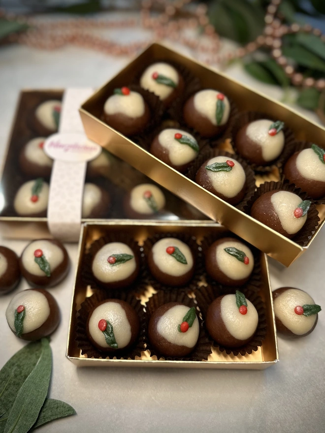 Marzipan Christmas Puddings