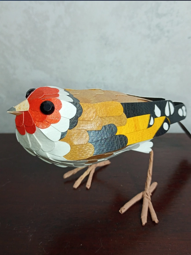 goldfinch bird sculpture